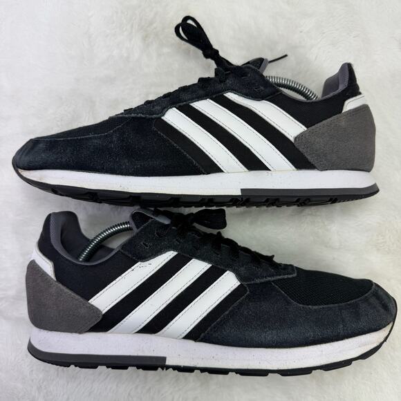 Adidas Retro Run Black/White Lifestyle Running Sneakers – Men’s US 11 - Picture 6 of 10